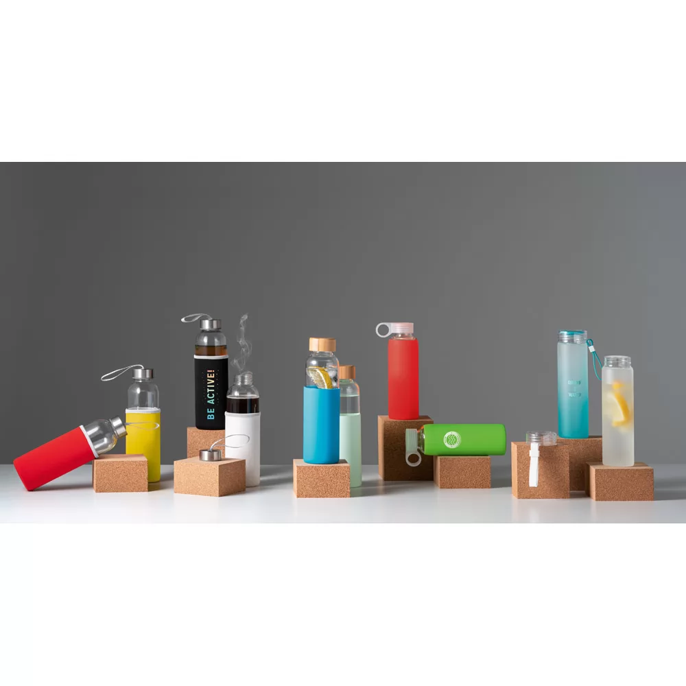 Garrafa de Vidro Borossilicato 600ml Personalizada Garrafa de Vidro Borossilicato 600ml Personalizada