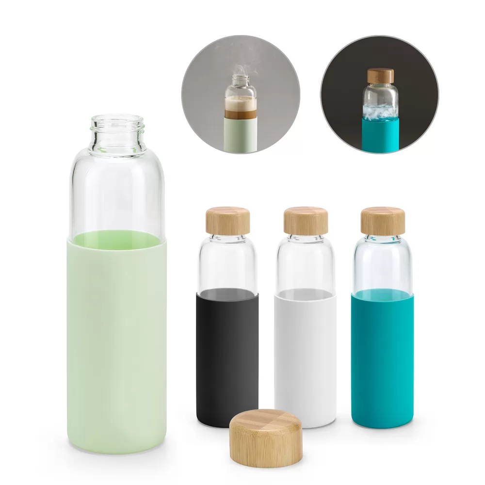 Garrafa de Vidro Borossilicato 600ml Personalizada Garrafa de Vidro Borossilicato 600ml Personalizada
