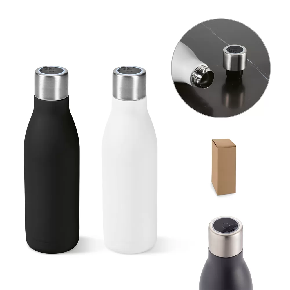 Garrafa em aço inox (90% reciclado) de parede dupla térmica 500 mL Personalizada Garrafa em aço inox (90% reciclado) de parede dupla térmica 500 mL Personalizada