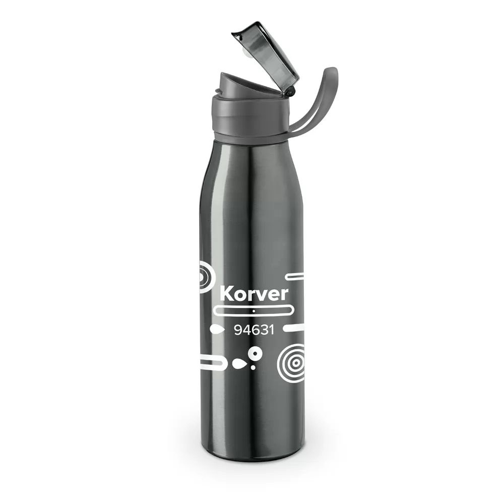 Garrafa em Alumínio 650ml Com Tampa Flip Top Personalizada