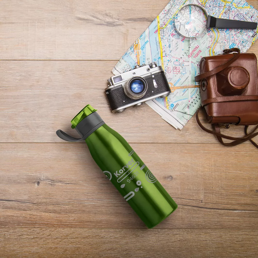 Garrafa em Alumínio 650ml Com Tampa Flip Top Personalizada