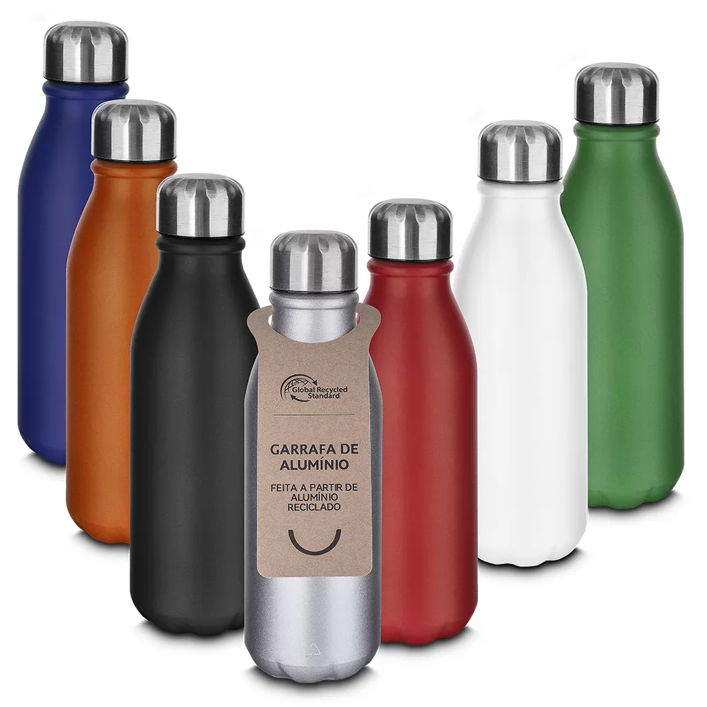 Garrafa em Alumínio de 550ml Personalizada Garrafa em Alumínio de 550ml Personalizada