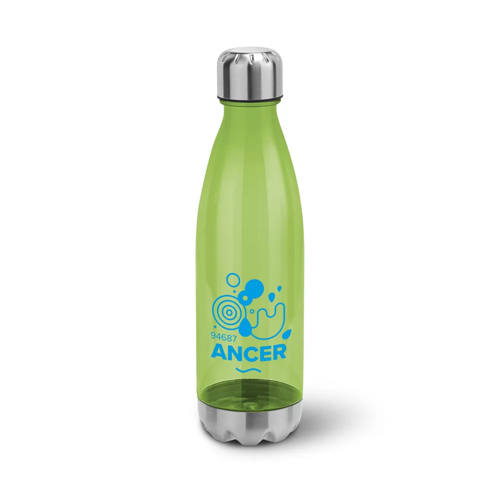 Garrafa Plástica com Acabamento em Aço Inox 700ml Personalizada