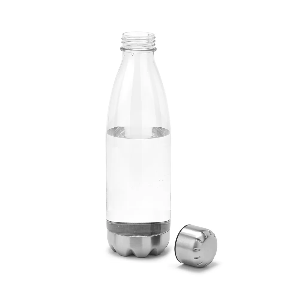 Garrafa Plástica com Acabamento em Aço Inox 700ml Personalizada