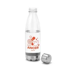 Garrafa Plástica com Acabamento em Aço Inox 700ml Personalizada Garrafa Plástica com Acabamento em Aço Inox 700ml Personalizada