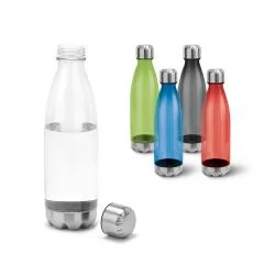 Garrafa Plástica com Acabamento em Aço Inox 700ml Personalizada Garrafa Plástica com Acabamento em Aço Inox 700ml Personalizada