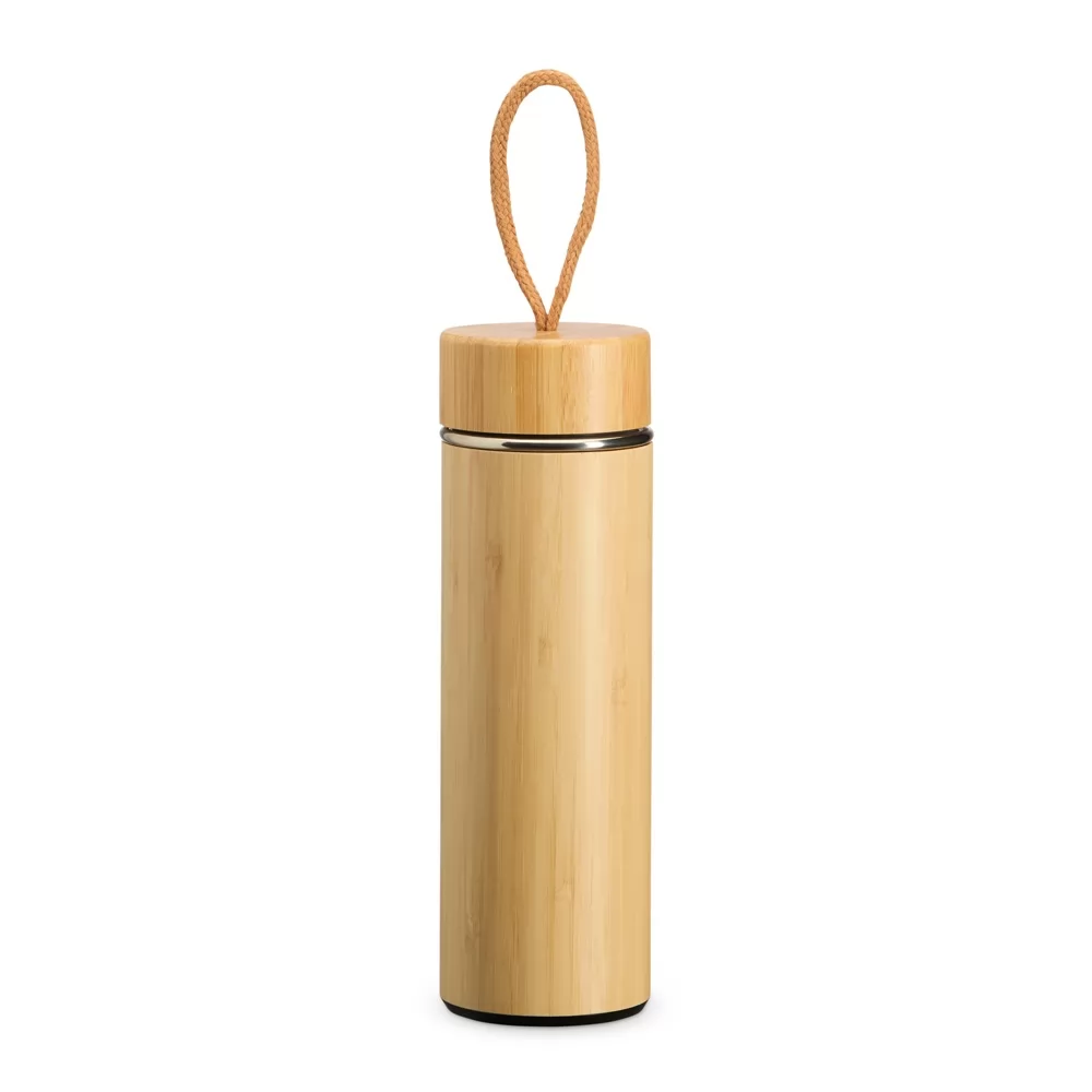 Garrafa Térmica Bambu 400ml com Infusor Personalizada Garrafa Térmica Bambu 400ml com Infusor Personalizada
