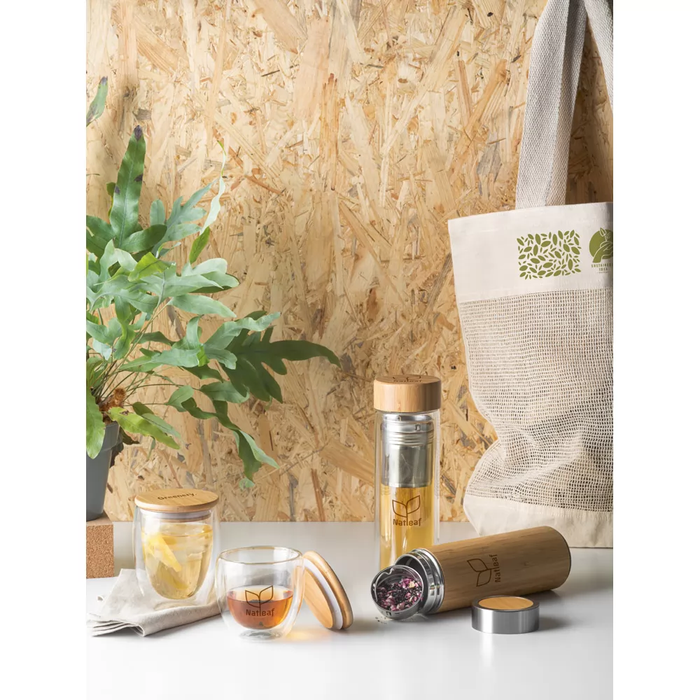 Garrafa térmica em Bambu 430ml Personalizada Garrafa térmica em Bambu 430ml Personalizada