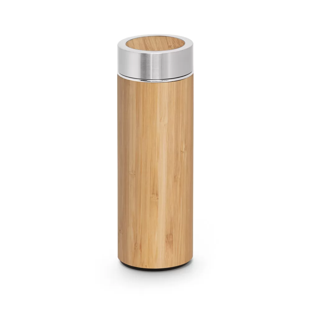 Garrafa térmica em Bambu 430ml Personalizada Garrafa térmica em Bambu 430ml Personalizada