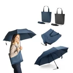 GUARDA CHUVA 2 EM 1 COM SACOLA DE COMPRAS EM POLIÉSTER RECICLADO Personalizada GUARDA CHUVA 2 EM 1 COM SACOLA DE COMPRAS EM POLIÉSTER RECICLADO Personalizada