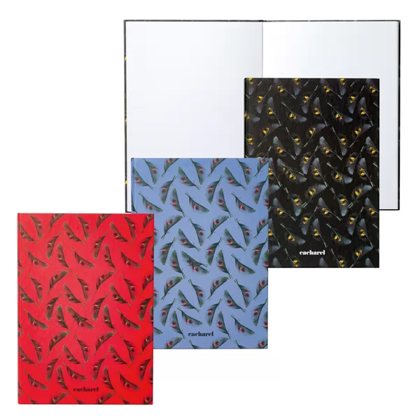 Kit 3 cadernos premium Cacharel Personalizado Kit 3 cadernos premium Cacharel Personalizado