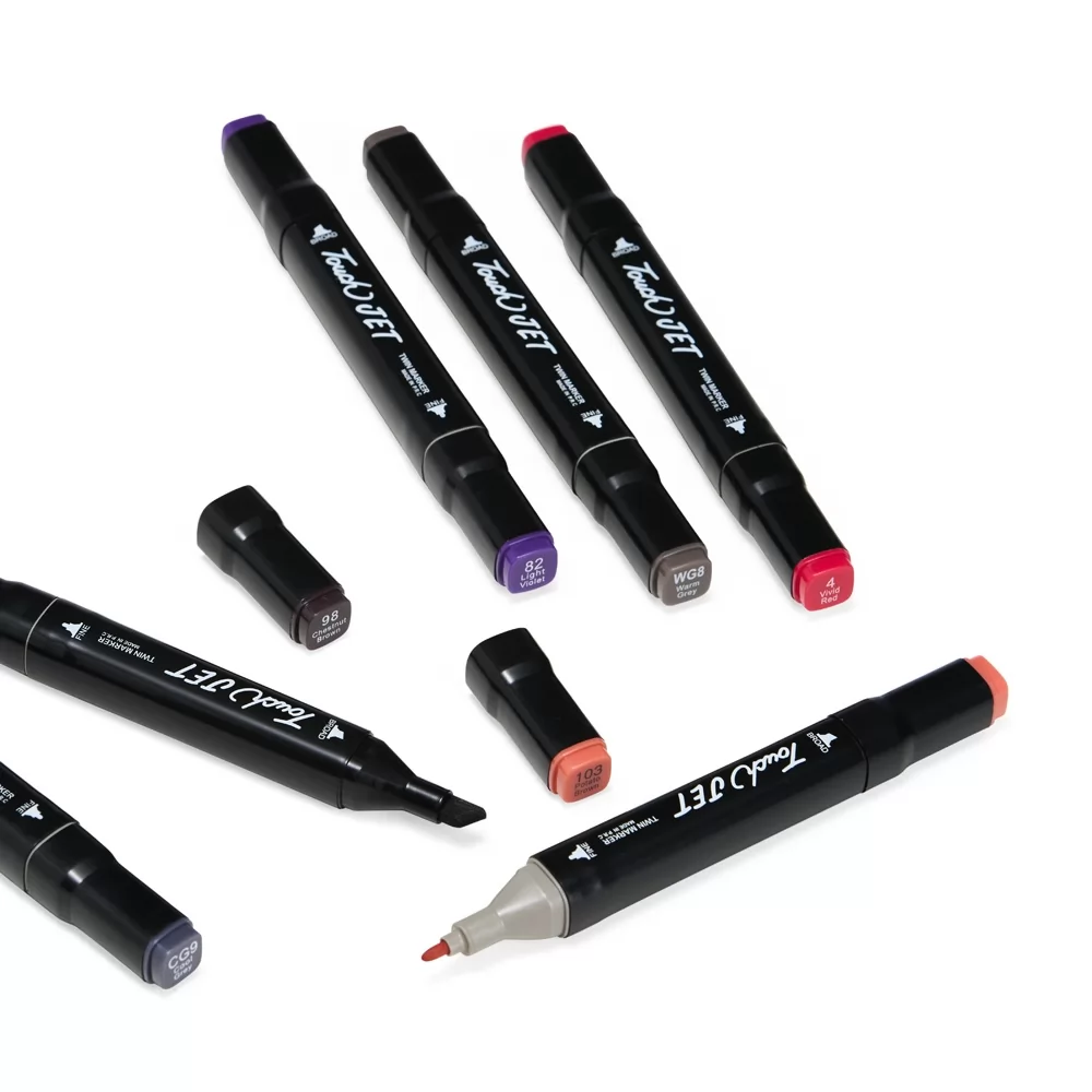 Kit Canetas Marcadoras Pontas Duplas 30 Cores Personalizado