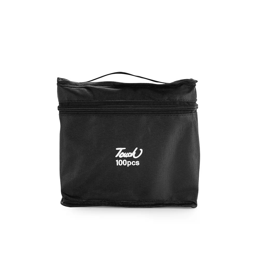 Kit Canetas Marcadoras Pontas Duplas com 100 Cores Personalizado