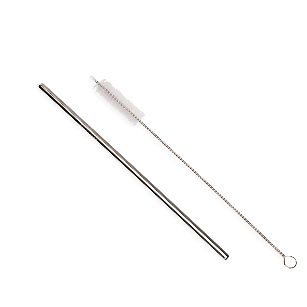 Kit Canudo Inox com Escova de Limpeza Personalizado