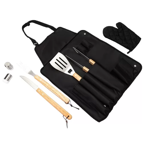 Kit Churrasco 8 Peças com Avental Personalizado Kit Churrasco 8 Peças com Avental Personalizado