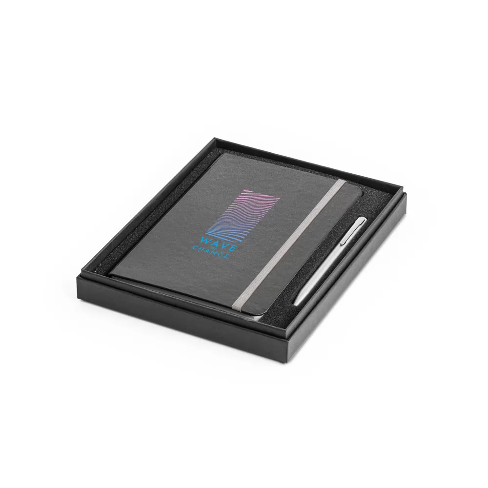 Kit de caderneta e esferográfica Personalizado