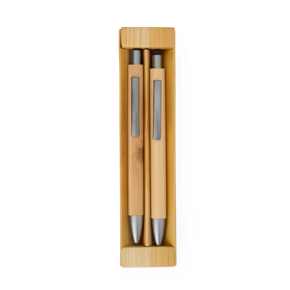 Kit Ecológico Caneta e Lapiseira Bambu Personalizado Kit Ecológico Caneta e Lapiseira Bambu Personalizado