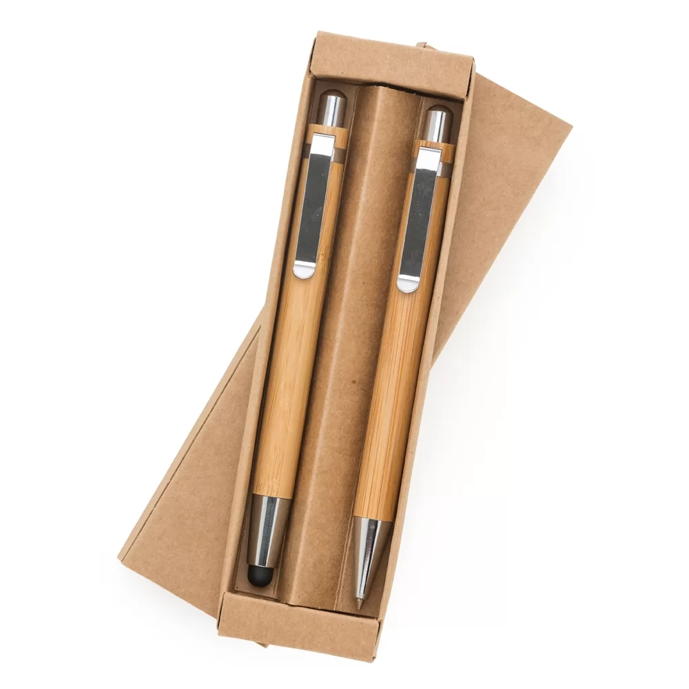 Kit Ecológico Caneta e Lapiseira Bambu Personalizado Kit Ecológico Caneta e Lapiseira Bambu Personalizado
