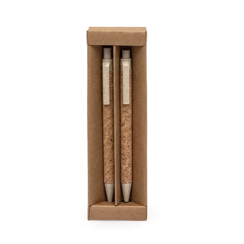 Kit Ecológico Caneta e Lapiseira Cortiça Personalizado Kit Ecológico Caneta e Lapiseira Cortiça Personalizado