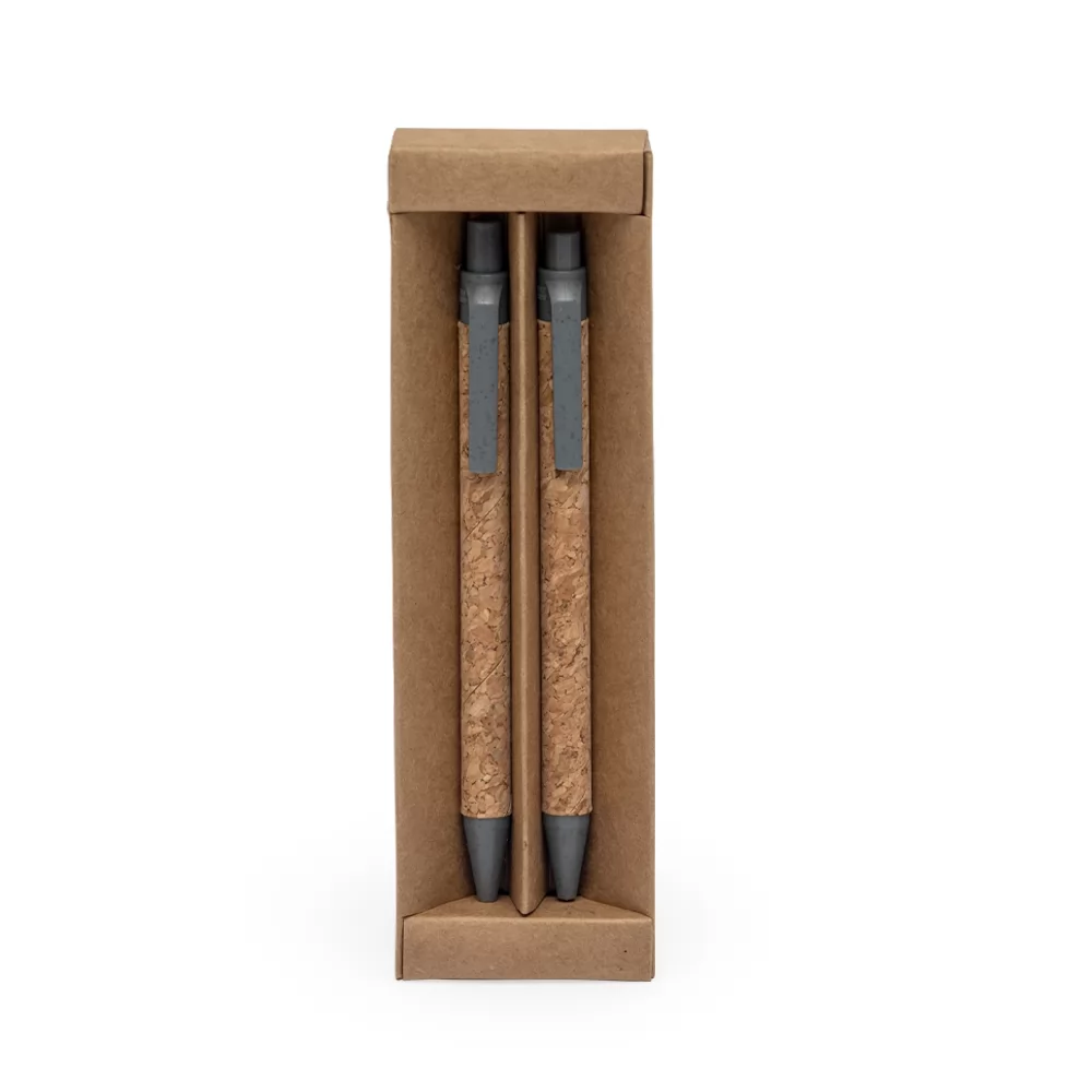 Kit Ecológico Caneta e Lapiseira Cortiça Personalizado Kit Ecológico Caneta e Lapiseira Cortiça Personalizado