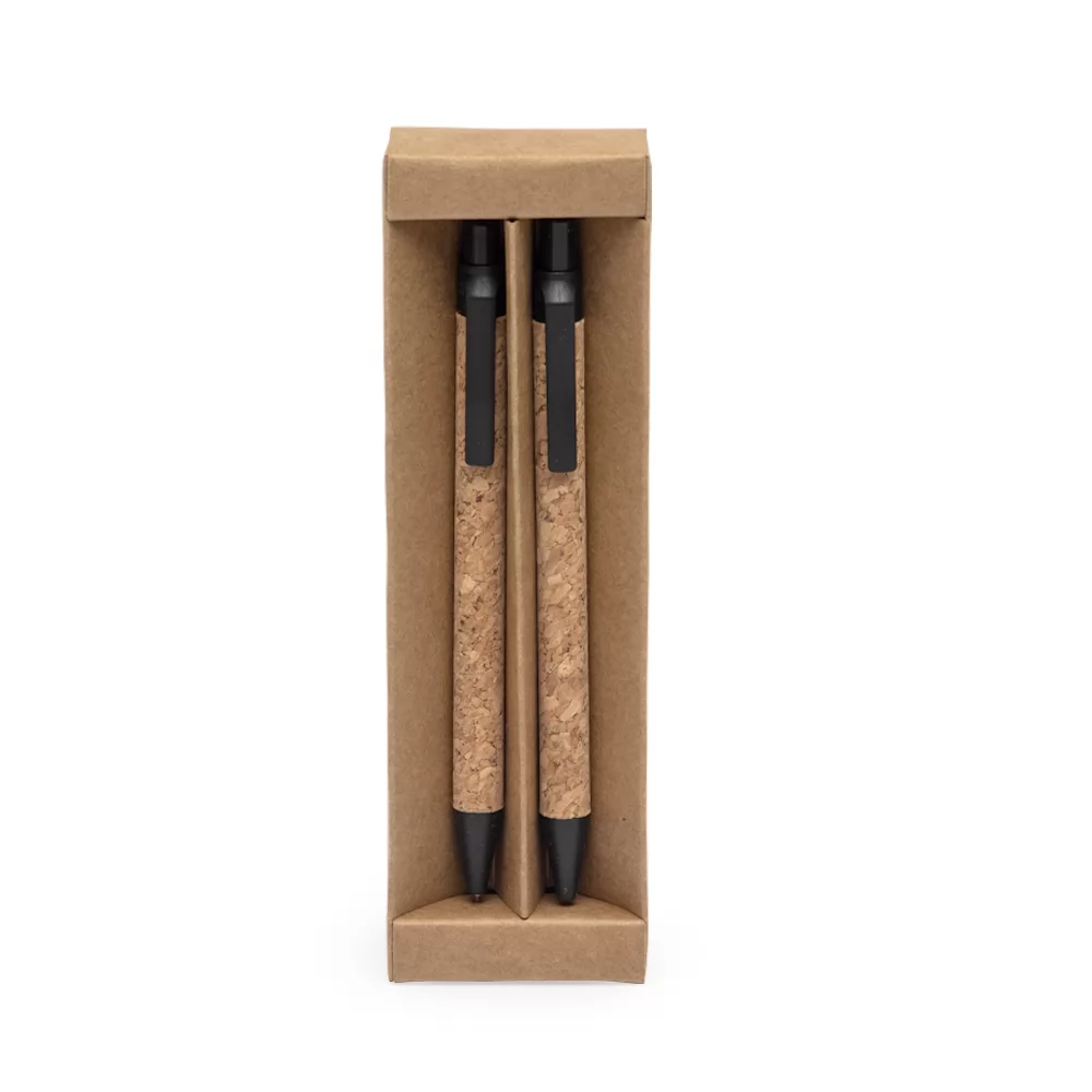 Kit Ecológico Caneta e Lapiseira Cortiça Personalizado Kit Ecológico Caneta e Lapiseira Cortiça Personalizado