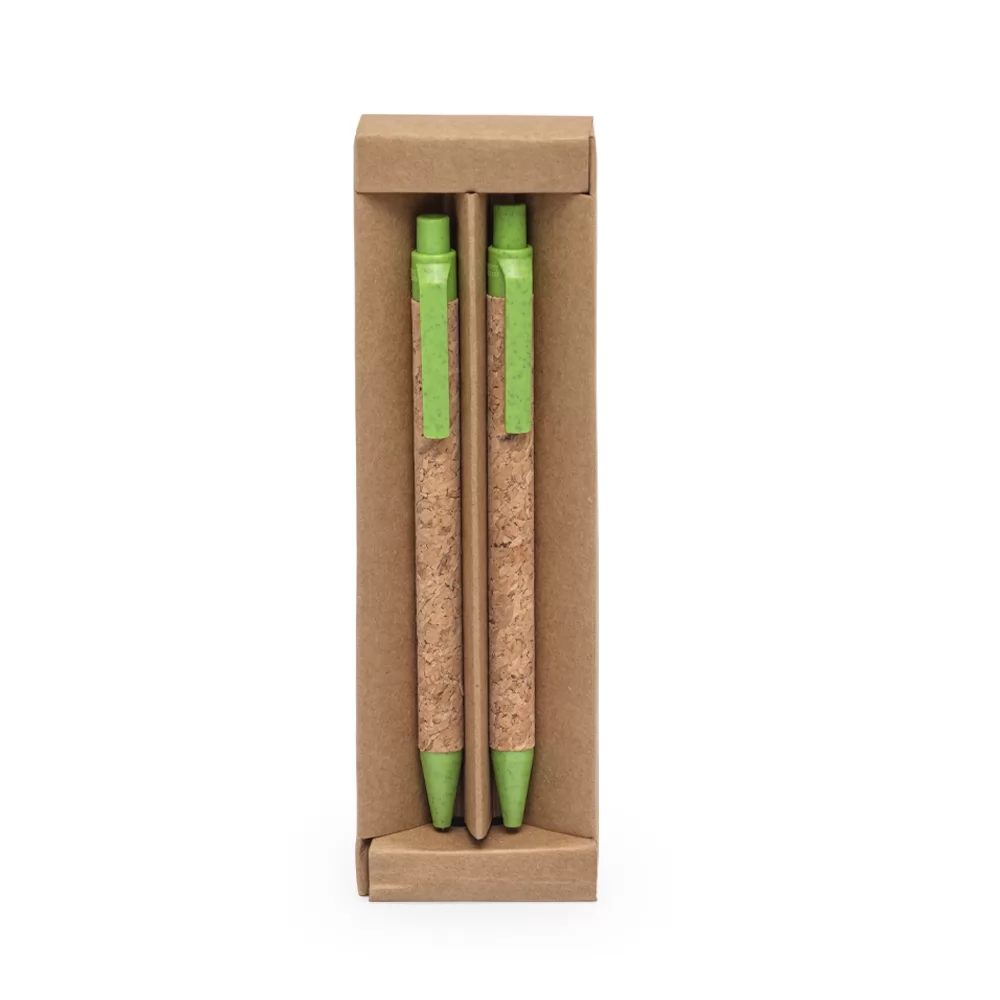 Kit Ecológico Caneta e Lapiseira Cortiça Personalizado Kit Ecológico Caneta e Lapiseira Cortiça Personalizado