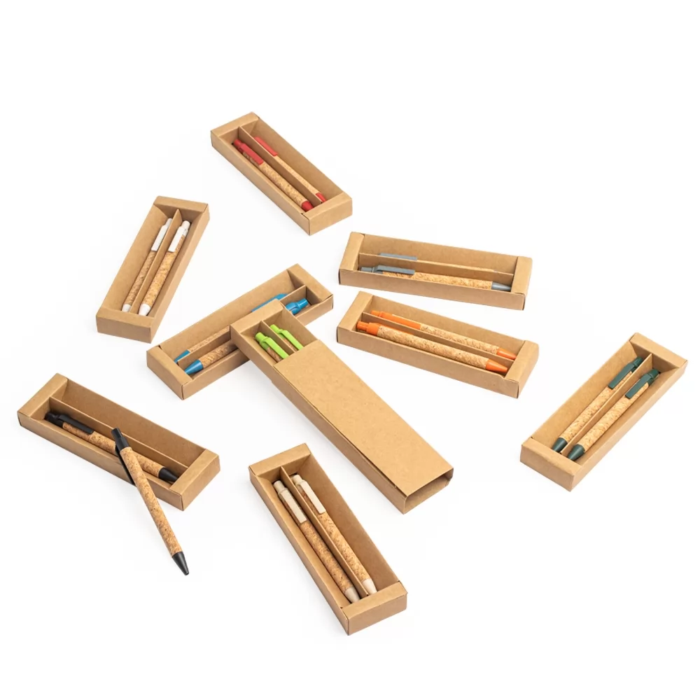 Kit Ecológico Caneta e Lapiseira Cortiça Personalizado Kit Ecológico Caneta e Lapiseira Cortiça Personalizado
