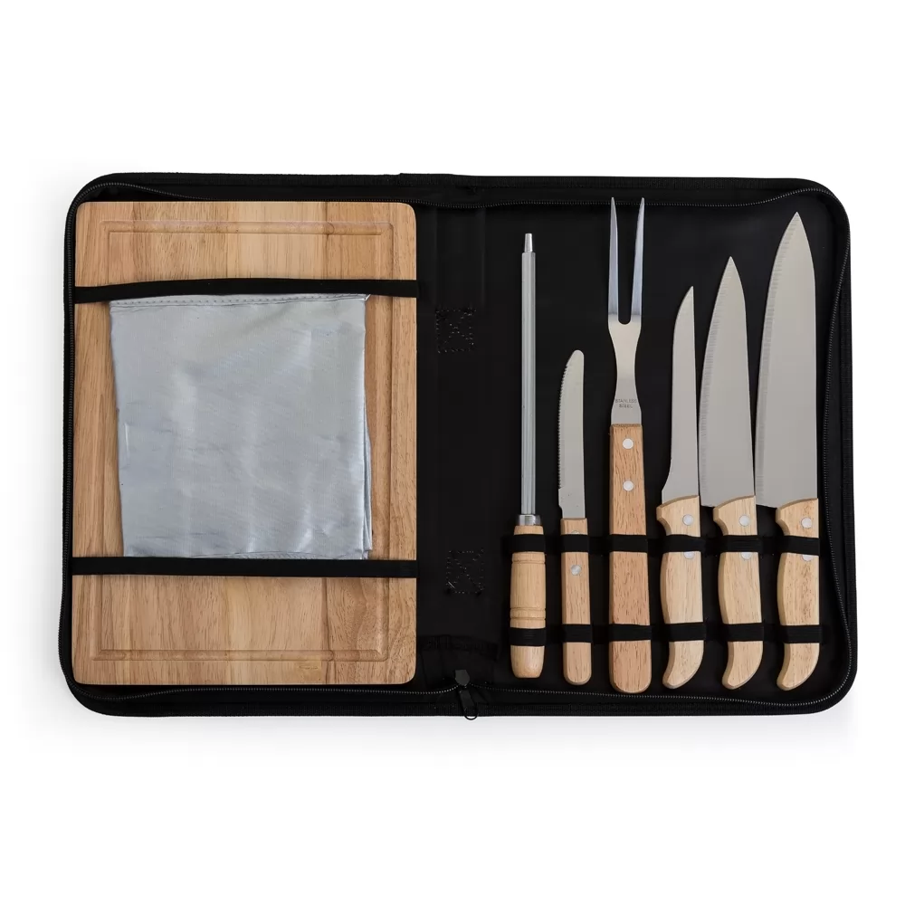 Kit Talheres Para Churrasco com 8 peças Personalizado Kit Talheres Para Churrasco com 8 peças Personalizado