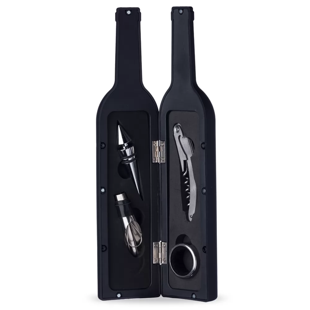 Kit Vinho Garrafa 4 peças Personalizado Kit Vinho Garrafa 4 peças Personalizado