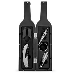 Kit Vinho Garrafa 5 peças Personalizado Kit Vinho Garrafa 5 peças Personalizado