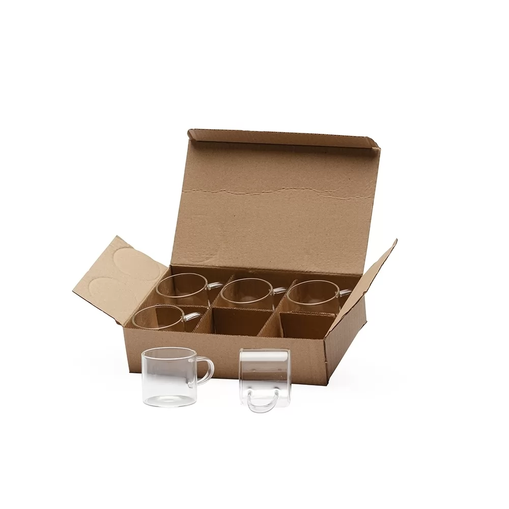 Kit Xícaras de Vidro 6 Peças Personalizado