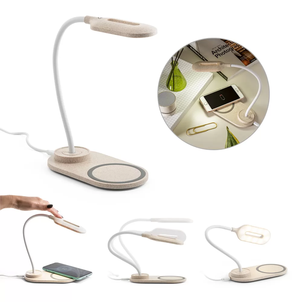 Luminária de mesa com carregador wireless Personalizada Luminária de mesa com carregador wireless Personalizada