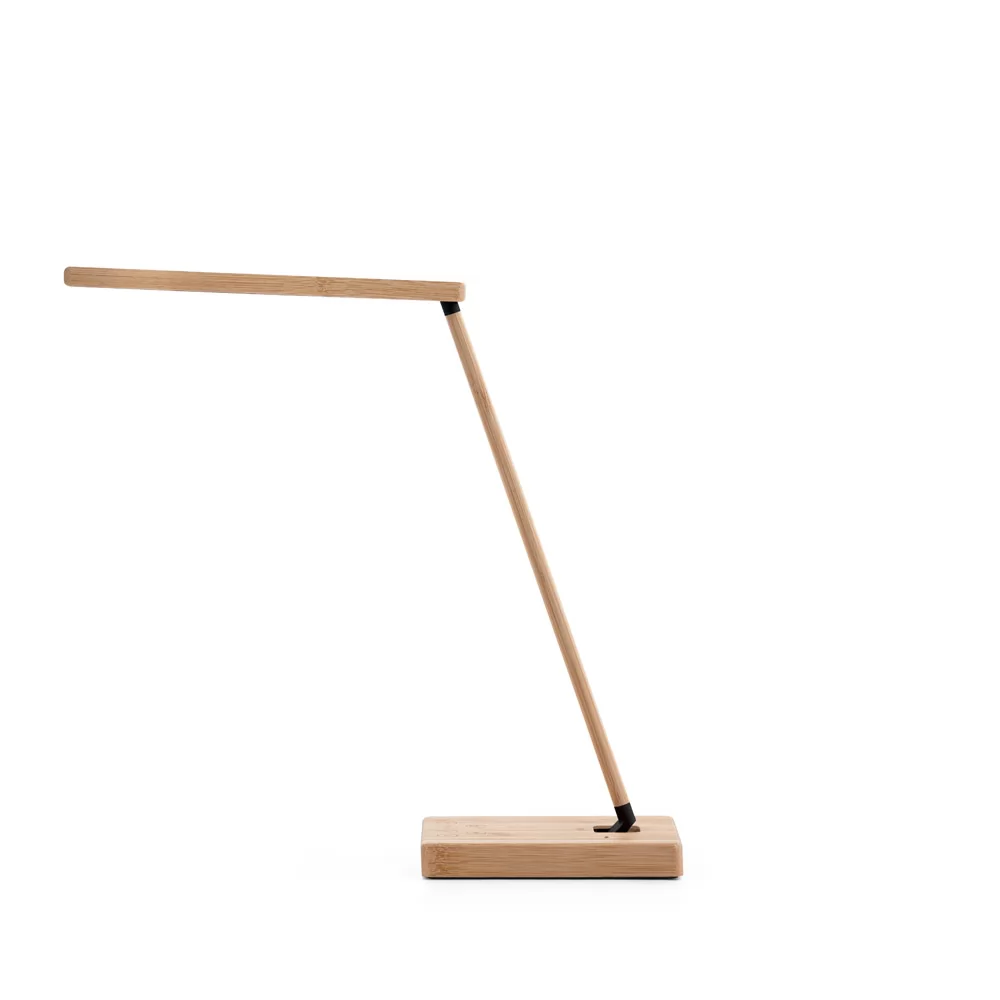 Luminária em bambu com carregador wireless Personalizada Luminária em bambu com carregador wireless Personalizada
