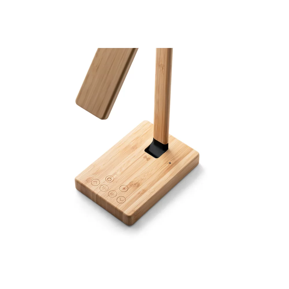 Luminária em bambu com carregador wireless Personalizada Luminária em bambu com carregador wireless Personalizada
