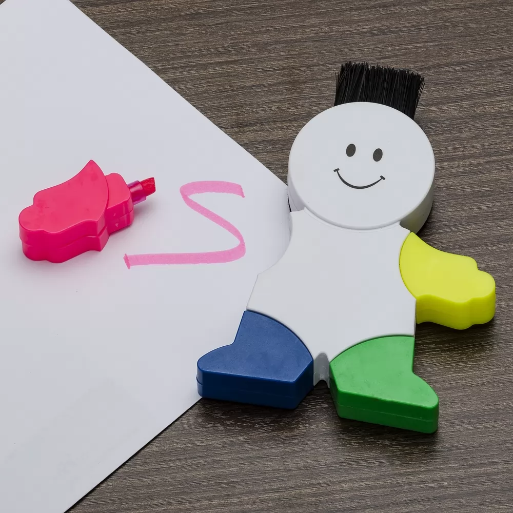 Marca Texto Boneco com Limpador de Tela e Teclado Personalizada Marca Texto Boneco com Limpador de Tela e Teclado Personalizada