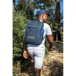 Mochila com Porta Notebook em Poliéster Reciclado Personalizada Mochila com Porta Notebook em Poliéster Reciclado Personalizada