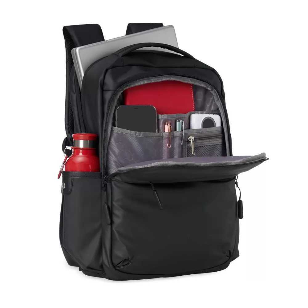 Mochila Couro Sintético USB 20 Litros Personalizada Mochila Couro Sintético USB 20 Litros Personalizada