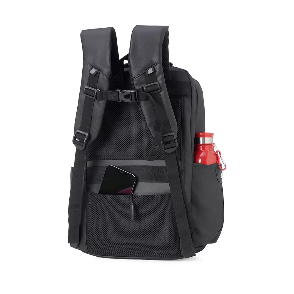 Mochila Couro Sintético USB 20 Litros Personalizada Mochila Couro Sintético USB 20 Litros Personalizada