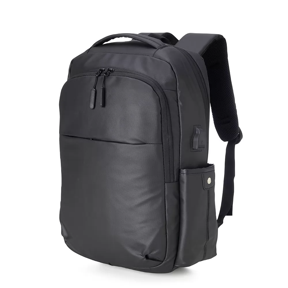 Mochila Couro Sintético USB 20 Litros Personalizada Mochila Couro Sintético USB 20 Litros Personalizada