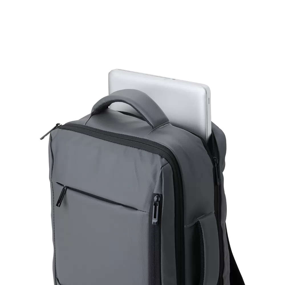 Mochila Couro Sintético USB 23 Litros Personalizada Mochila Couro Sintético USB 23 Litros Personalizada