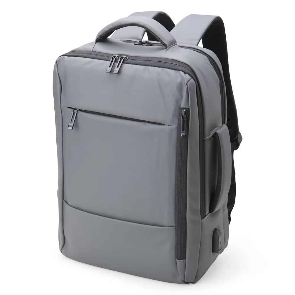 Mochila Couro Sintético USB 23 Litros Personalizada Mochila Couro Sintético USB 23 Litros Personalizada