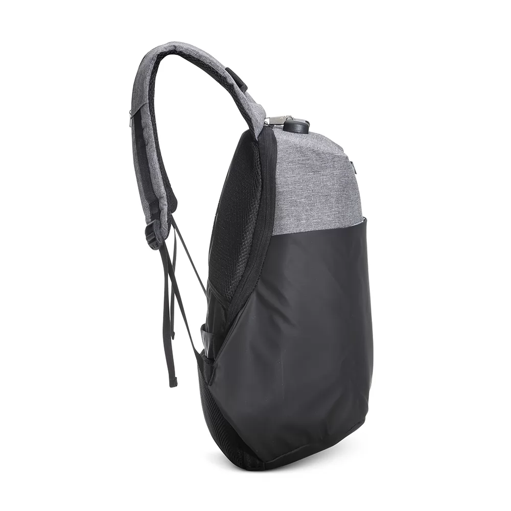 Mochila de Poliéster Anti-Furto USB com Segredo Personalizada Mochila de Poliéster Anti-Furto USB com Segredo Personalizada