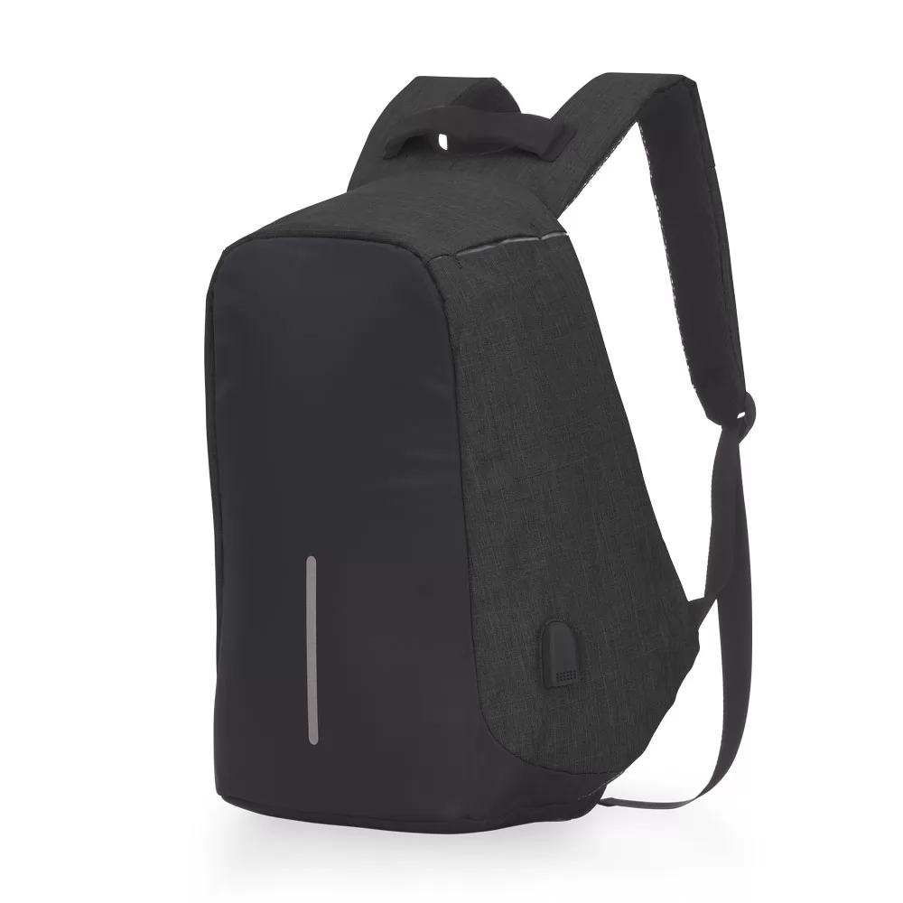 Mochila Poliéster Anti-Furto USB Personalizada Mochila Poliéster Anti-Furto USB Personalizada