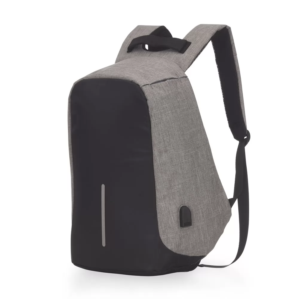 Mochila Poliéster Anti-Furto USB Personalizada Mochila Poliéster Anti-Furto USB Personalizada