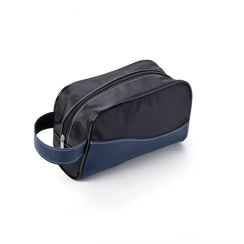 Necessaire em couro sintético e nylon Personalizado Necessaire em couro sintético e nylon Personalizado