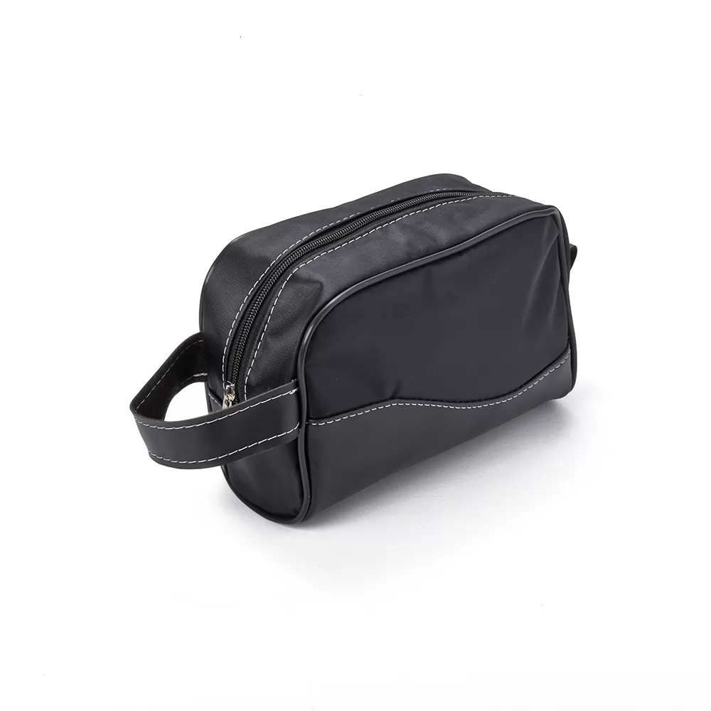 Necessaire em couro sintético e nylon Personalizado Necessaire em couro sintético e nylon Personalizado