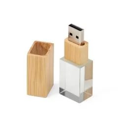 Pen Drive Bambu Cristal 4gb Personalizado 