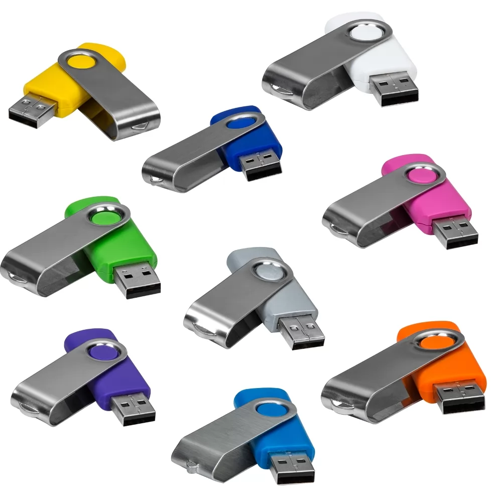 Pen Drive Giratório Metálico 4 GB Personalizado Pen Drive Giratório Metálico 4 GB Personalizado