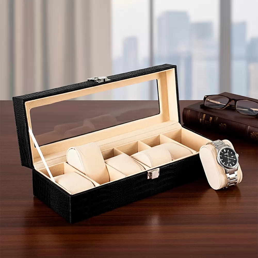 Porta-Relógios com 6 Divisórias Personalizados