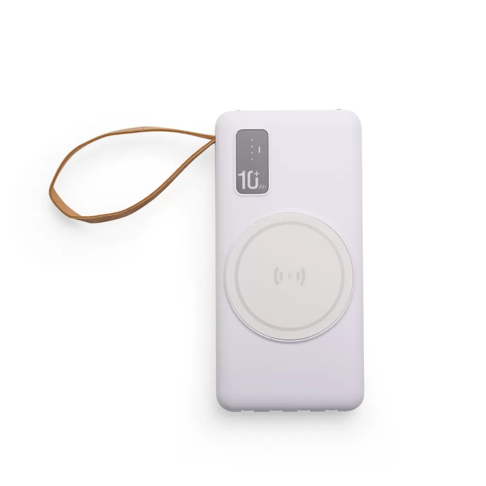 Power Bank 10.000mAh com Carregamento via Indução ou via Cabo Personalizado